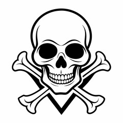Cutlery Icon Vector Art Danger Skull Icon - Vector Art Illustration