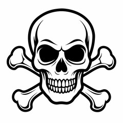 Cutlery Icon Vector Art Danger Skull Icon - Vector Art Illustration