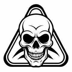 Cutlery Icon Vector Art Danger Skull Icon - Vector Art Illustration