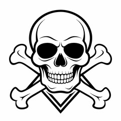 Cutlery Icon Vector Art Danger Skull Icon - Vector Art Illustration