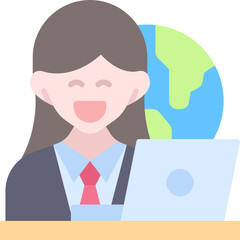 Travel agent icon