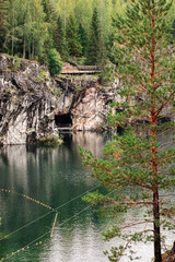 Mountain Park Ruskeala Marble Quarry, Karelia, marble, nature.