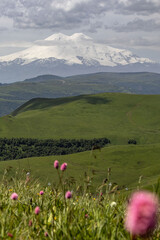 View of Elbrus from the Shadzhatmaz plateau