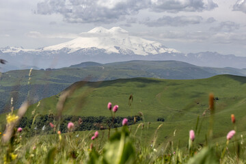 View of Elbrus from the Shadzhatmaz plateau