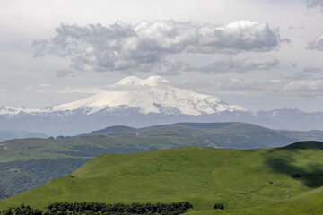 View of Elbrus from the Shadzhatmaz plateau