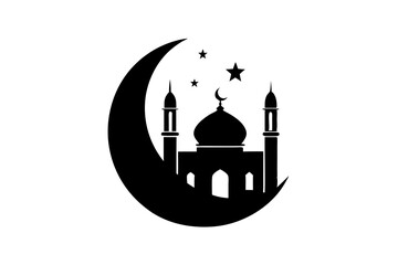 silhouette of mosque