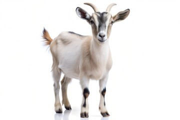 Fototapeta premium Goat isolated on a pure white background 
