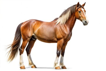Horse isolated on a pure white background
