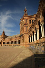 Fototapeta premium view of spanish plaza