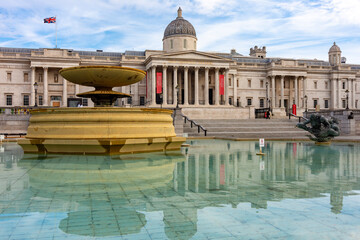 National Gallery on Trafalgar square, London, UK
