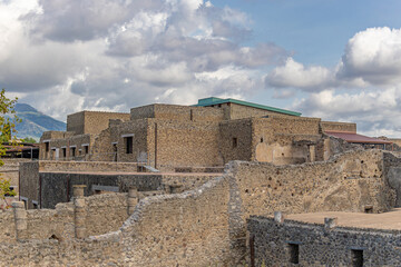 vue de ruines de la ville de Pompéi	