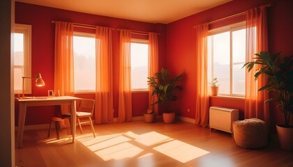 Fototapeta premium Photo interior modern design room 3d illustration