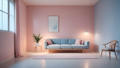 Photo interior modern design room 3d illustration