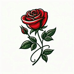 clip art illustration de rose