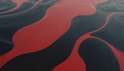 Abstract red and black background with wavy lines.