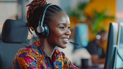 Call center, training and black woman coaching recruit at customer service agency in Africa. Diversity, teamwork and crm, telemarketing manager consulting woman at desk for customer support help line