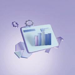 Obraz premium 3d Rendered analytics Illustration