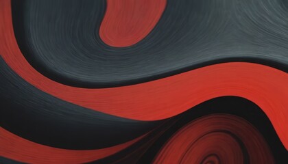 Abstract Swirling Red and Black Pattern.