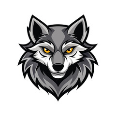 Wolf head color vector illustration design