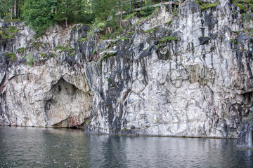 Mountain Park Ruskeala Marble Quarry, Karelia, marble, nature.