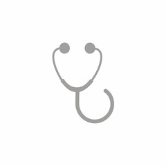 Stethoscope Icon on White Background – Vector Art