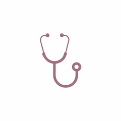 Stethoscope Icon on White Background – Vector Art