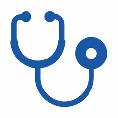 Stethoscope Icon on White Background – Vector Art