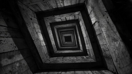 Fototapeta premium Abstract Wooden Tunnel