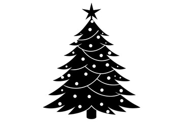 Obraz premium christmas tree isolated on white
