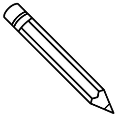 Vector Art Pencil Icon in Serious Style