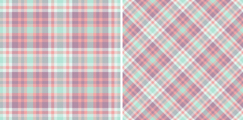 Tartan pattern fabric of vector texture background with a textile plaid check seamless. Set in light colors. Trendy everyday bags for women.