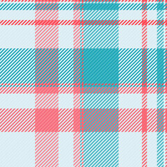 Backdrop tartan plaid vector, towel texture fabric background. Scotland check pattern seamless textile in cyan and light colors.