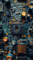Top view of circuit board 