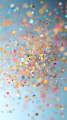 Confetti-themed birthday decoration perfect for celebrations, holidays, carnivals, and as textured wallpaper.