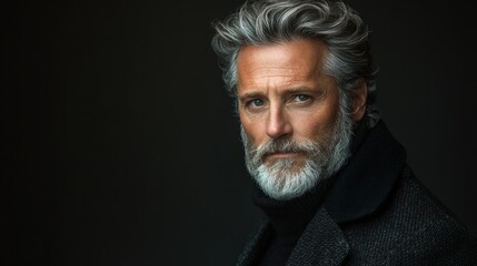 Fashionable Charming 55 year old man statuesqueness supermodel