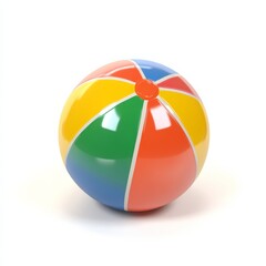 A colorful beach ball isolated on a white background perfect for summer fun and outdoor activities ideal for beach games or pool parties