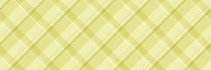 Template texture plaid background, napkin fabric tartan vector. Fade textile check pattern seamless in yellow and light colors.
