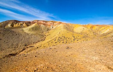 Landscape of Kizil Chin, a place called “Mars” in Altay mountains