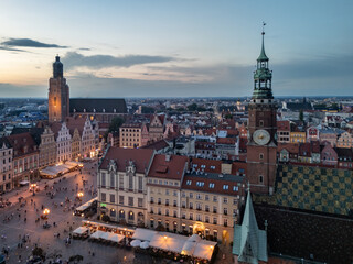 Obraz premium Wrocław widziany z lotu ptaka