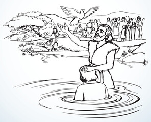 Vector drawing. Pilat washes his gands