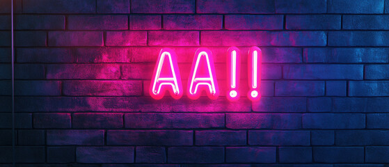 Realistic isolated neon sign of logo on the wall background with the phrase 