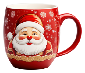PNG Sur La Table Holiday Wonder Santa Mug mug holiday drink.