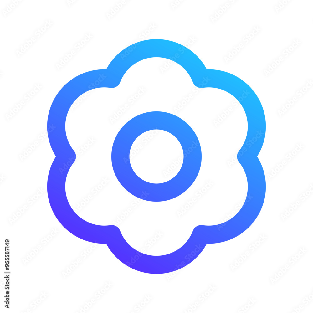 Poster flower gradient icon