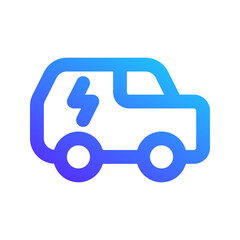 electric car gradient icon