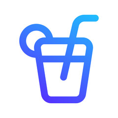 orange juice gradient icon