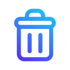 trash gradient icon