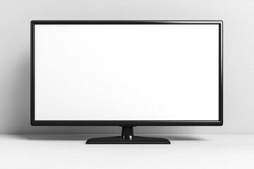 TV screen mockup on isolated background created with Generative AI