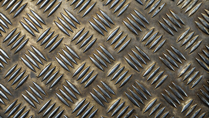 Textured metal surface with raised lines for added grip