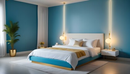 Photo interior modern design room 3d illustration