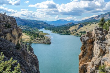 Gates Of The Mountains Montana. Scenic Road Trip Travel Views of Wilderness